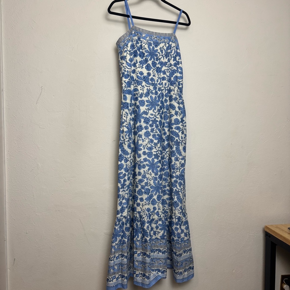 Taylor Royalty Floral Square Neckline Maxi Dress‎